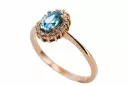 Aquamarine Original Vintage 14K Rose Gold Ring Vintage craft crc009r